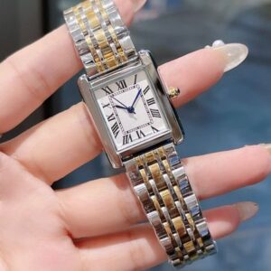 Womens tank Watch Square Watches Designer Diamond Premium Quartz Movement Stainless Steel Bracelet Sapphire Glass Waterproof santos wristwatches