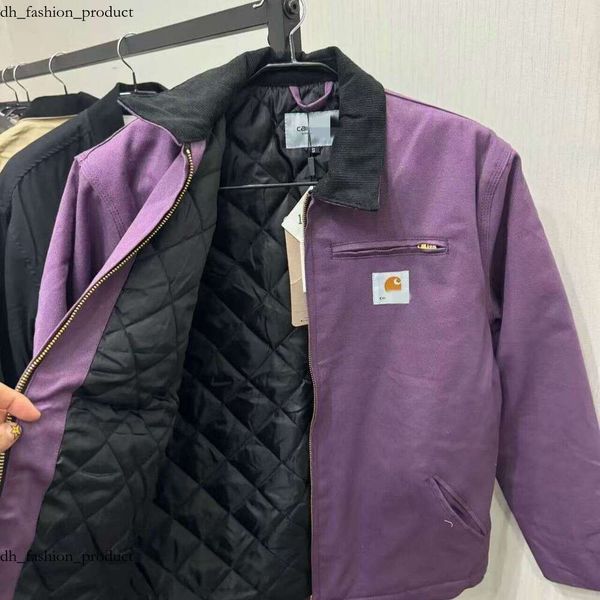 Carrharts Jacket High Quality 25Fw Designer Vintage Washed Canvas Fashion Brand Detroit Casual Loose Outwear Coats Work Clothes carharttlies bdg 50c