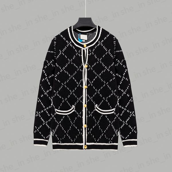 Woman Cardigan Sweater Knitted Sweaters Fashion Knits Wool Jackets Winter Womens Sweatshirts Classic Letters Jacket Tops Clothing S-L