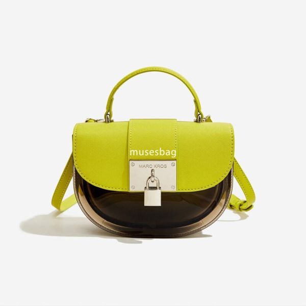 New Fashionable Jelly Bag with Lid Style Colored and Durable Crossbody Bag Women Small Bag Women Half Round Shoulder Bag