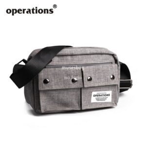 Men's shoulder bag canvas casual fashion day simple crossbody bag Korean version of the trend messenger bag