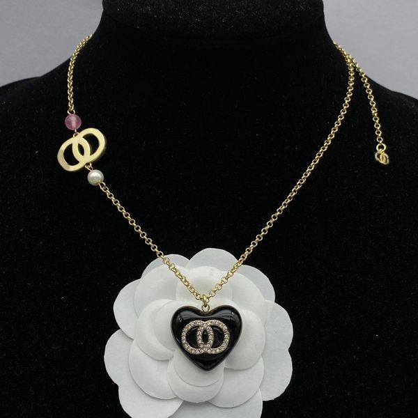 Designer Brand Necklaces earring for Women Crystal Heart Pendant 18k Gold Plated Choker Wedding Party Jewelry Gifts