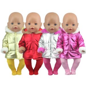 Wholesale 43cm Doll Apparel Down Jack Suit Fit 17inch Born Babies American Girl Clothes Accessories Diy Toy