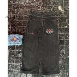 Jean JNCOS Mens fashion clothing Pantalones Hombre Streetwear Pants biker mens designer jeans Ripped Denim Shorts Baggy JORTS 2000s Y2K JNCO 9b0