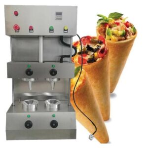 2025 new pizza cone machine stainless steel automatic pizza machine with two umbrella automatic machine