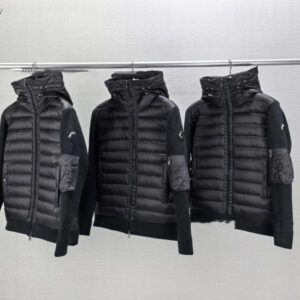 Men's Down & Parkas Designer Knitted splicing casual down jacket men's white duck down warm and fashionable slim fit