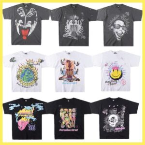 Designer t shirt Cotton T-shirt Hip Hop Graffiti Hellly Starity shirt Quality Trend Shirt With Monogrammed Print Short Sleeve Top Hellly StariretShirts asian size