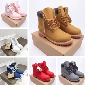 Top Designer Quality Martin Mens Womens Timbers Wheat Black Pink Blue White Ankle Fashion Outdoor Classic Winter Sports Boots Size36-46