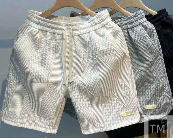 mens shorts summer running for men casual jogging sport short pants wave pattern solid color drawstring loose dry gym sports