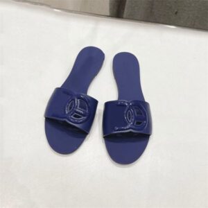 with box 2025 new slides designer Slippers womans flat sandals Peep Toe Metal shoes Indoor home outdoor women sandal flat slipper slide