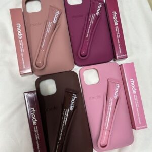 rhode phone case Lipstick Portable Case Design Lip Gloss Lipstick Lip Balm 3D Make-Up Silicone Phone Case for iPhone 15 14 13 16 Pro Max 12 14 plus Silicone Soft With box