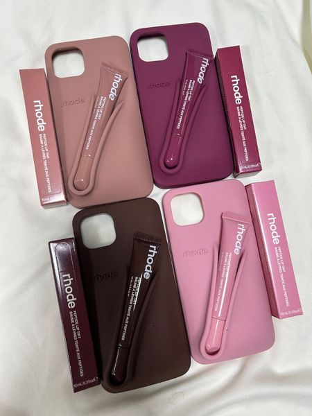 rhode phone case Lipstick Portable Case Design Lip Gloss Lipstick Lip Balm 3D Make-Up Silicone Phone Case for iPhone 15 14 13 16 Pro Max 12 14 plus Silicone Soft With box