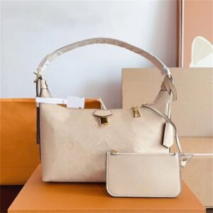 2024 Woman Emboss Shoulder Bags designer bag lady handbag Composite Tote Bag mini zipper pouch Leather 10A