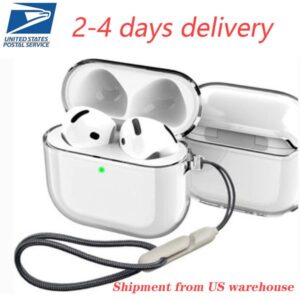 For Apple Pro 2 AirPod 3 4 bluetooth earbuds Headphone Accessories Transparent TPU Solid Silicone Waterproof Protective case Headphones Headset cover Case