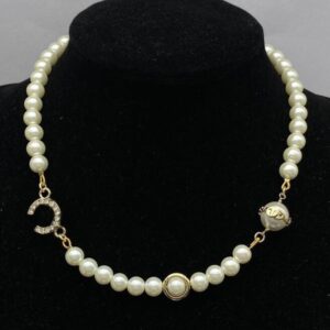 Women Jewelry Metal Fashion Designer Pearl Necklace Gold Letter Pendant Necklace Chan Jewelry Gifts