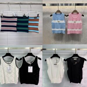 Women's Tanks & Camis Designer Multiple styles Vintage Revival Classic Tank Top in Black and White