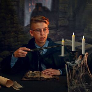 Potter Magic Wand Remote Control Floating Candle Light Halloween Birthday Theme Party Prop Decoration
