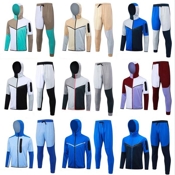 Mens Designer Tech Fleece Tracksuit Sweatshirt and Pants Two Piece Training Set Jogging Suit Casual Sportswear Gym Outfit Soccer Practice Kit Asian size