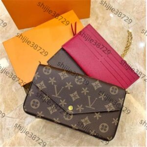 M61276 Genuine Leather Purses envelope bag Multi Felicie Pochette CrossBody hand bag luxury Designer Clutch satchel mens Vintage Wallets Women Shoulder Totes Bags