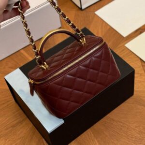 Designer bag Makeup Bag Crossbody Bag Vanity With Metal Letter Handle Chain quality leather Crossbody Bag saddle bag luxurys Handbagsl Zipper cosmetic bag17m