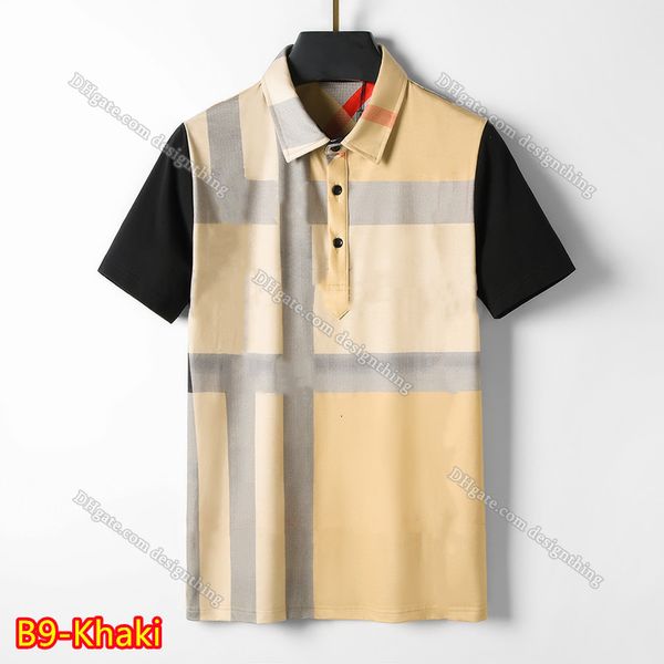 Designer Mens T Shirt High Quality Cotton Plaid Top Stylish Comfortable Fashion Tee Floral Embroidery