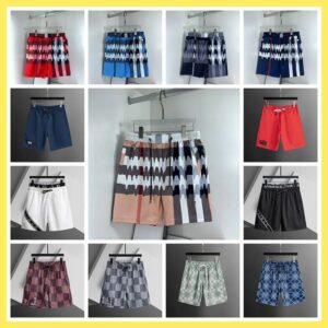 checkered pattern shorts Mens Designer Beach Shorts Fashion Printed Drawstring Pants Relaxed Homme Casual Streetwear Sweatpants bur home shorts asian size m-3xl