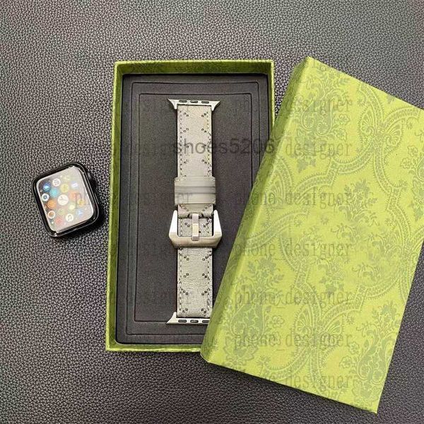 Smart Straps designer fashion Watch Band Designer Cool and trendy letter Top Apple watch 38/41/42/45/49MM with iwatch S7/6/5/4/3 leather MFKM