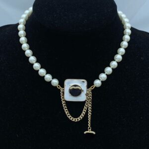Designer Necklace Brand Women Choker Chains Pearl Pendant Crystal Womens 18k Gold Plated Engagement High Quality Luxury Party Wedding Jewelry Gift