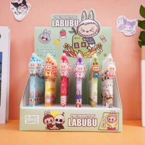 wholesale 36pcs Labubu Erasable Gel Pens Student Writing Neutral Office Signature Ball Pen School Supplies Wholesale Stationery 250519