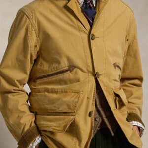 Lightweight Mens Small Horse Embroidery Jacket Vintage Work Jacket Comfortable Fit Designer Coat Khaki Lapel Classic British Style Zip Up Casual Outerwear