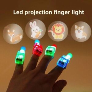 Projection finger light, cartoon projection light, finger projection light designer various patterns luminous cartoon ring fun design