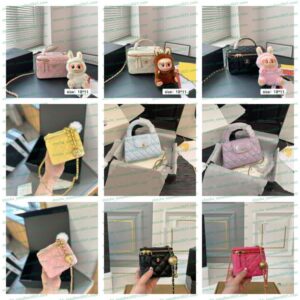 Ladies' Fashionable Makeup Bag Designer Bag Classic Diamond Patterned Shoulder Bag Solid Color Chain Bag Simple