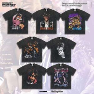 Autumn New Cross-Border American Style Printed Vintage Washed Men's Casual T-Shirt 100% Cotton Short Long Sleeve Inspiration