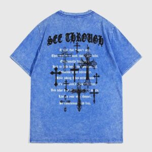 Washed Vintage T-Shirt Trendy Brand Pure Cotton American Style Loose Short Sleeve Oversized Printed t shirts for men