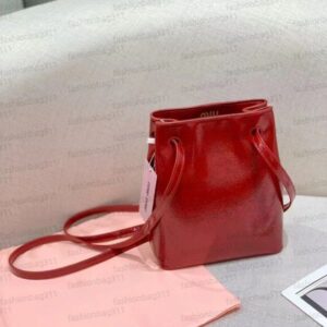 Designer bags Luxury Bag backpack crossbody bag Oil wax leather mini handbag with drawstring gift bag double shoulder strap single shoulder bag red women travel bag