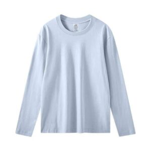 Casual Solid Color Spring Autumn 280g Fashion Round Neck Long Sleeve Men's T-Shirt