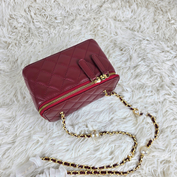 Designer Handbag Shoulder Bag Hand Bags Mini Makeup Pouch High Quality Genuine Leather With Gold Pearl ChainCross Body Luxury Crossbody Bag Handbags Designer Bag