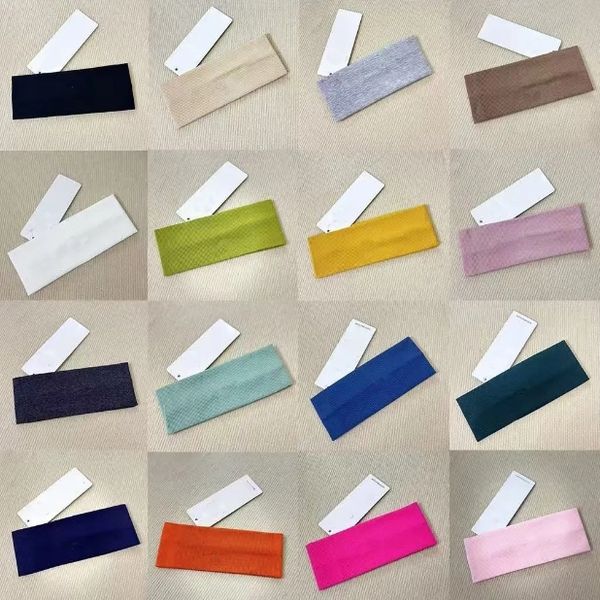 Solid color headband knitted wide edge elastic headband yoga exercise headband