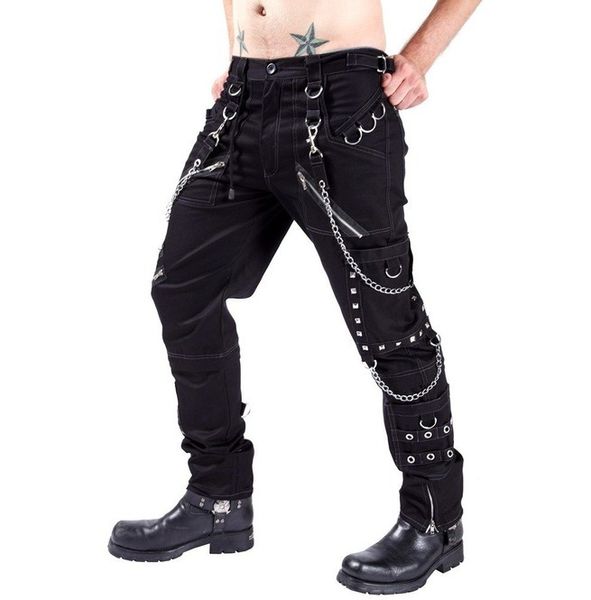 Spring Autumn Mens Harajuku Punk Cargo Pants With Multi Zippers Man Vintage Gothic Techwear Sweatpants Streetwear Joggers