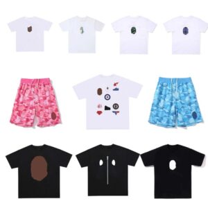 graphic tee designer clothe mens t shirt bbape tee Vintage Graphic Shirt Streetwear camisetas de mbape shirt Luxury Designer bapenciage Streets Shorts 01