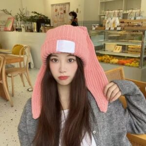 beanie hat luxury beanie winter hats designer beanie berretto bonnet cp Knitted Beanie Woolen Hat Chunky Knit Thick Warm Faux Fur Pom Beanies Hats Female Bonnet