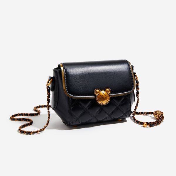 Ins Hot Sale High Quality Vintage Clamshell Rhombus Design Shoulder Bag Large Capacity Zipper Crossbody Bag