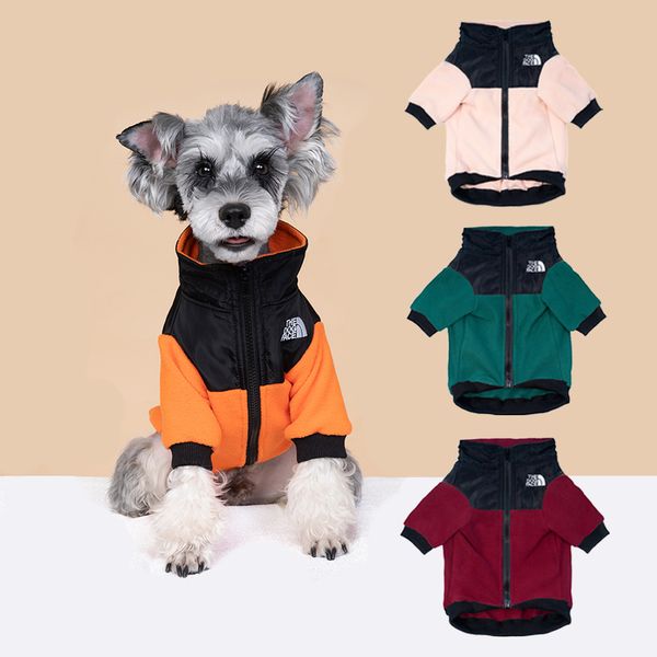 Pet clothes jackets fleece small and medium-sized dogs double stitched embroidered dog and cat clothing