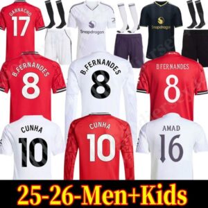 25 26 MAN CUNHA Soccer Jersey AMAD GARNACHO HOJLUND MAINOO MOUNT unted football shirt MARTINEZ FERNANDES YORO UNTED CASEMIRO Zirkzee Kids Child kit001