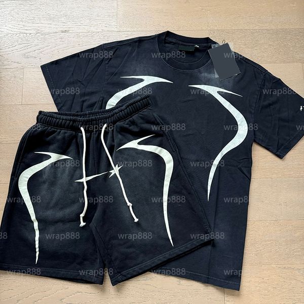 Mens designer t shirt for men shorts Y2K vintage hoodies and pants womens graphic tees womens hippi Casual T-shirts Tops Lettering Print High Shorts Sportswear Sets