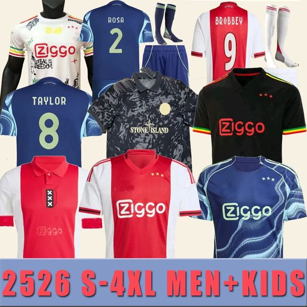 2025 2026 S-4XL BROBBEY Amsterdam 125th Anniversary Soccer Jerseys Kids Kit 24 25 BERGWIJN Home Away 3rd Fourth Football Shirts AKPOM TAYLOR BERGHUIS