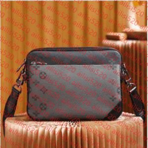 Handbags Men Leather TRIO Messenger Bags Luxury Shoulder Bag Make up Bag Designer Handbag Tote Man's bag backpack purse tote bag