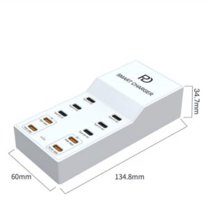 IN 1 Multi Port Intelligent Charger 72W multi port Type-C charger, high-power USB mobile phone tablet 10 hole charger