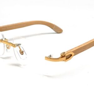 Designer Sunglasses Fashion Mens Women Glasses Rimless Ultra-lightweight Buffalo Horn Eyewear Light Business Styles Wood Tea Grey Frames With Original Box Lunette