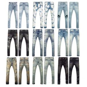 men jean Ksubi designer fashion brand straight leg mens tight jeans broken hole zipper casual pants size 28-42